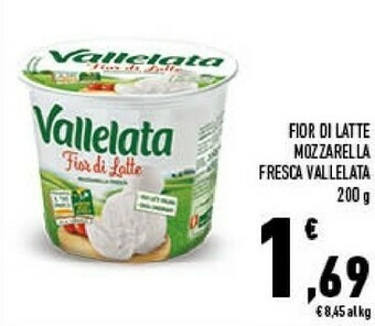 Conad Vallelata Mozzarella Fresca Fior Di Latte offerta
