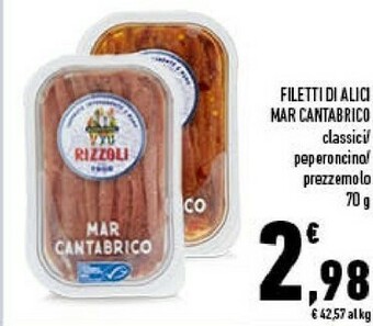Conad Rizzoli Filetti Di Alici Mar Cantabrico offerta