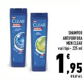 Conad Clear Shampoo Antiforfora Men offerta