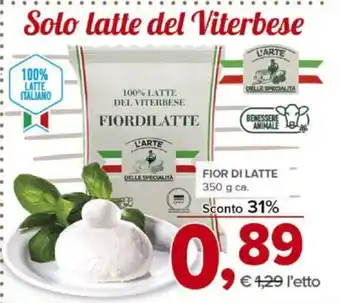 Todis FIOR DI LATTE 350 g ca. offerta