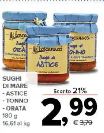 Todis SUGHI DI MARE -ASTICE - TONNO - ORATA 180 g offerta
