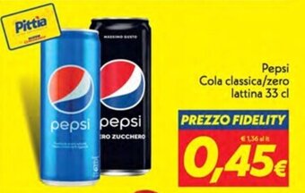 Iper Super Conveniente Pepsi Cola classica/zero lattina 33 cl offerta