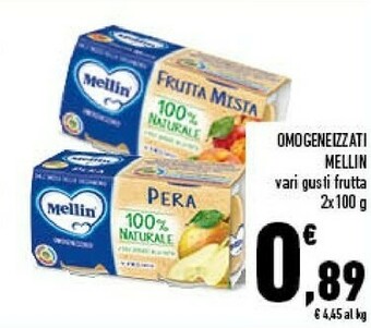 Conad Mellin 100% Pera Con Vitamina C offerta