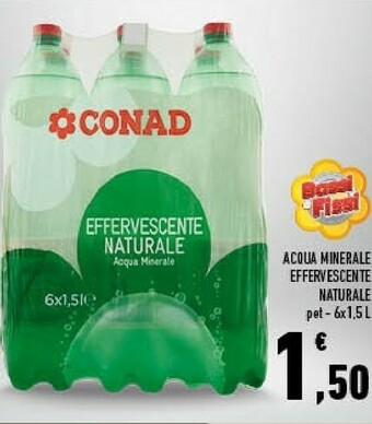 Conad Conad - Acqua Minerale Effervescente Naturale 1500 G(ml) offerta