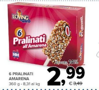 Todis 6 PRALINATI AMARENA 360 g offerta