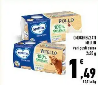 Conad Mellin Omogeneizzati Carne offerta
