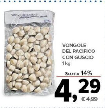 Todis VONGOLE DEL PACIFICO CON GUSCIO 1 kg offerta