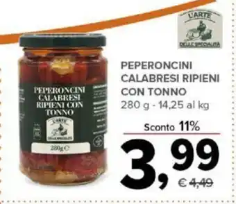 Todis PEPERONCINI CALABRESE RIPIENI CON TONNO 280 g offerta