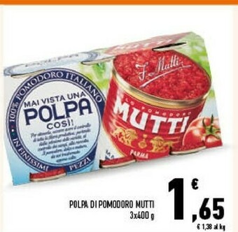 Conad Mutti Polpa Di Pomodoro 400 G(ml) offerta