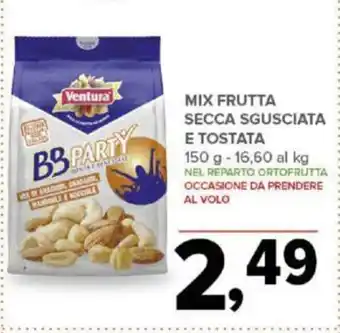 Todis MIX FRUTTA SECCA SGUSCIATA E TOSTATA 150 g offerta