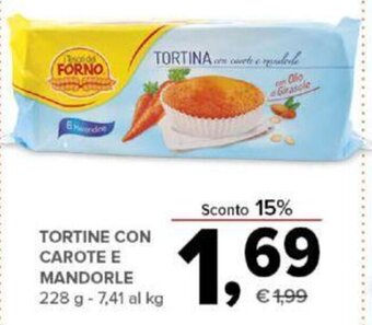 Todis TORTINE CON CAROTE E MANDORLE 228 g offerta