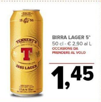 Todis BIRRA LAGER 5° 50 cl offerta
