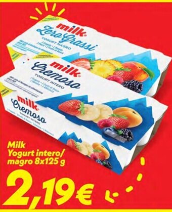 Iper Super Conveniente Milk Yogurt intero/ magro 8x125 g offerta