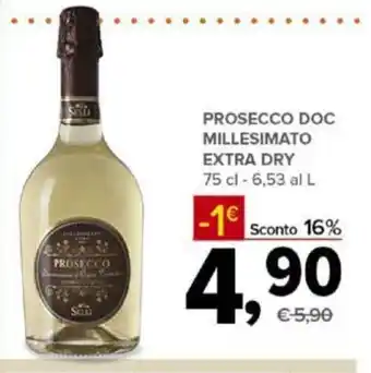 Todis PROSECCO DOC MILLESIMATO EXTRA DRY 75 cl offerta