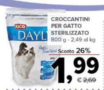 Todis CROCCANTINI PER GATTO STERILIZZATO 800 g offerta