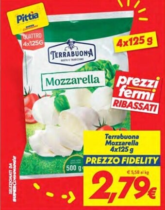 Iper Super Conveniente Terrabuona Mozzarella 4x125 g offerta