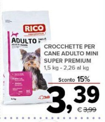 CROCCHETTE PER CANE ADULTO MINI SUPER PREMIUM 1,5 kg