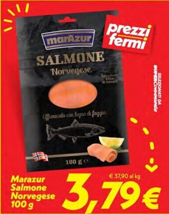 Iper Super Conveniente Marazur Salmone Norvegese 100 g offerta