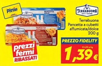 Iper Super Conveniente Terrabuona Pancetta a cubetti affumicata/dolce 200 g offerta