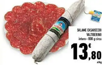 Conad Valtiberino Salame Casareccio Intero offerta