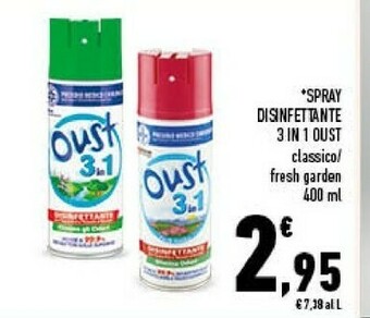 Conad Oust Spray Disinfettante 3 In 1 offerta