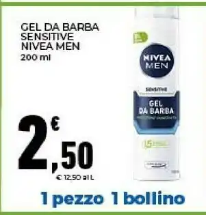 Conad Nivea Men Gel Da Barba Sensitive offerta