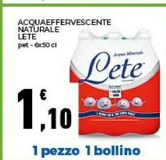 Conad Lete Acqua Minerale Effervescente Naturale offerta