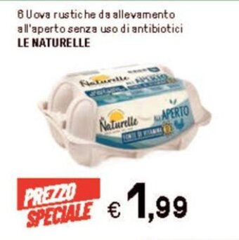 Iper La Grande 6 Uova rustiche da allevamento all'aperto senza uso di antibiotici LE NATURELLE offerta