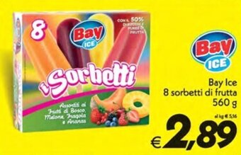 Iper Super Conveniente Bay Ice 8 sorbetti di frutta 560 g offerta