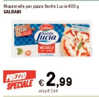Iper La Grande Mozzarella per pizza Santa Lucia 400 g GALBANI offerta