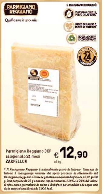 Iper La Grande Parmigiano Reggiano DOP stagionato 24 mesi ZARPELLON offerta