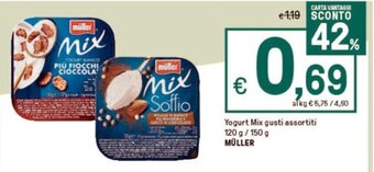 Iper La Grande Yogurt Mix gusti assortiti 120 g / 150 g MÜLLER offerta