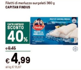 Iper La Grande Filetti di merluzzo surgelati 360 g CAPITAN FINDUS offerta