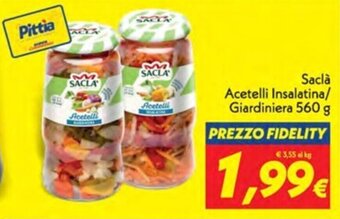 Iper Super Conveniente Saclà Acetelli Insalatina/ Giardiniera 560 g offerta