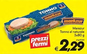 Iper Super Conveniente Marazur Tonno al naturale 3x80 g offerta
