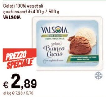 Iper La Grande Gelati 100% vegetali gusti assortiti 400 g / 500 g VALSOIA offerta