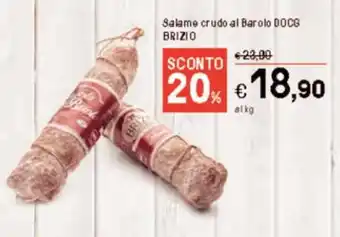 Iper La Grande Salame crudo al Barolo DOCG BRIZIO offerta