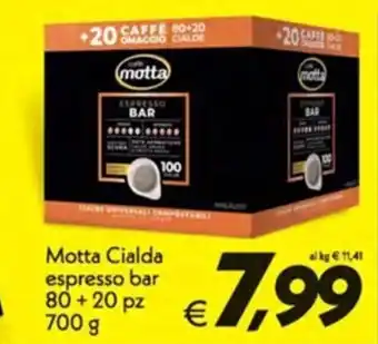 Iper Super Conveniente Motta Cialda espresso bar 80 + 20 pz 700 g offerta