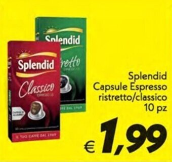 Iper Super Conveniente Splendid Capsule Espresso ristretto/classico 10 pz offerta