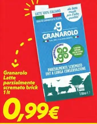 Iper Super Conveniente Granarolo Latte parzialmente scremato brick 1lt offerta