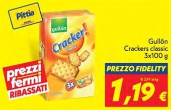 Iper Super Conveniente Gullón Crackers classic 3x100 g offerta