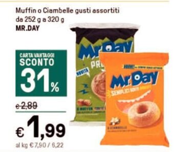 Muffin o Ciambelle gusti assortiti da 252 g a 320 g MR.DAY