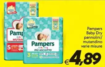 Iper Super Conveniente Pampers Baby Dry pannolini/ mutandino varie misure offerta