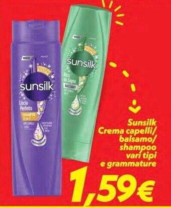 Iper Super Conveniente Sunsilk Crema capelli/ balsamo/ shampoo vari tipi e grammature offerta