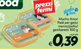 Mucho Amor Patè per gatto manzo/pollo/ gamberetti 100 g
