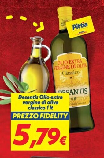 Iper Super Conveniente Desantis Olio extra vergine di oliva classico 1 It offerta