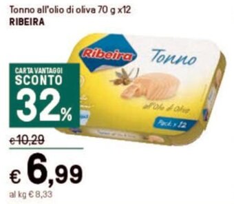 Iper La Grande Tonno all'olio di oliva 70 g x12 RIBEIRA offerta