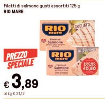 Iper La Grande Filetti di salmone gusti assortiti 125 g RIO MARE offerta