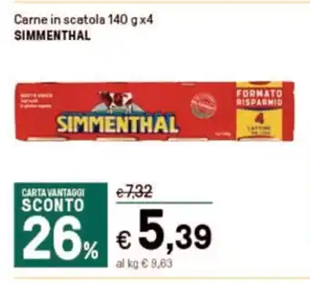 Iper La Grande Carne in scatola 140 gx4 SIMMENTHAL offerta