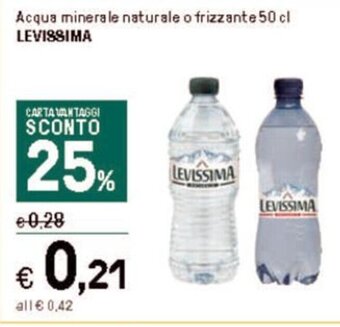 Iper La Grande Acqua minerale naturale o frizzante 50 cl LEVISSIMA offerta